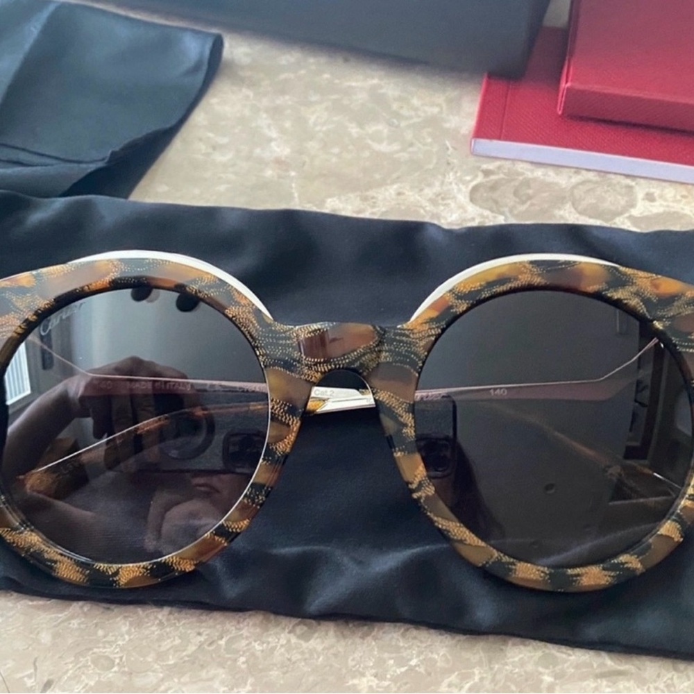 Cartier Tortoise Shell Sunglasses - image 8